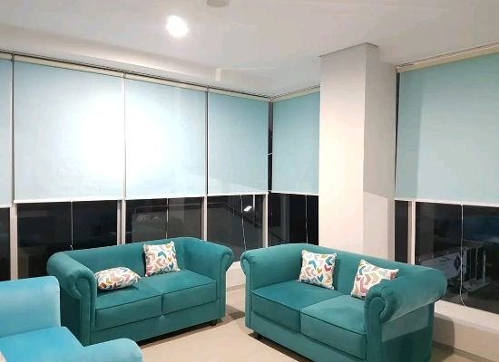 Jual Gorden Kantor Roller Blind Motorized Sharp Point Jakarta